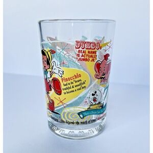 Disney 100 Years of‎ Magic Glass Tumbler Dumbo Pinocchio Tinker Bell Bambi MCM